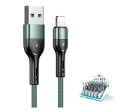 Kabel Lightning USAMS Kabel pleciony 2A lightning U55 zielony